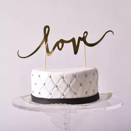 LOVE - KAKUN KORISTE - Valmiit kakkukoristeet - 0040 - 1